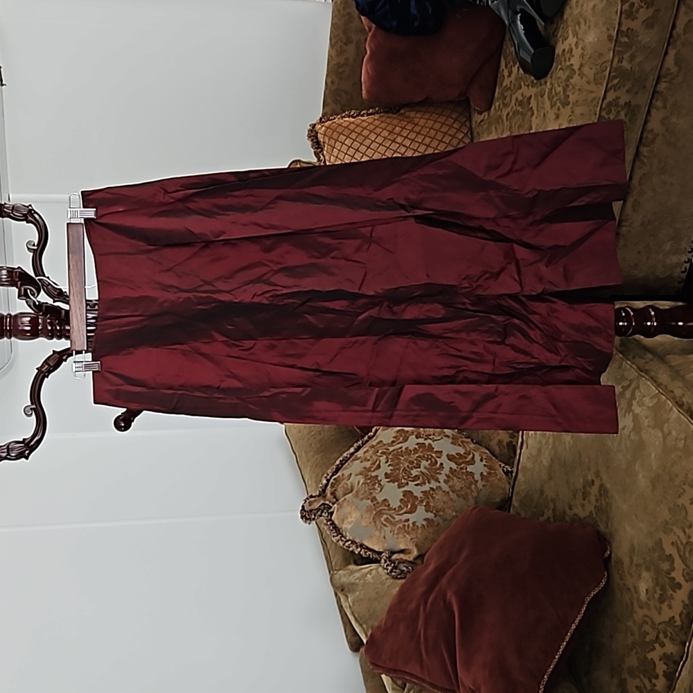 Jessica McClintock Burgundy Maxi Skirt